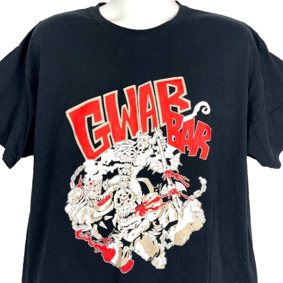 GWAR Bar Richmond VA Warrior Woman T-Shirt size XL Mens Bloody Weapons Food - Picture 1 of 3